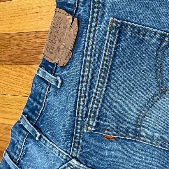 Vintage Levis 20505-0217 Denim Jeans Orange Tab 38x31 40 Tag USA Made Fade - Picture 8 of 11